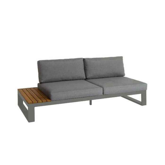 Jati & Kebon Set Lounge Virginia Quarzgrau mit geschlossener Ecke inkl. Polster – Bild 2